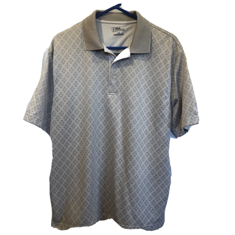 Mens PGA Tour Cream Diamond Pattern Size Large